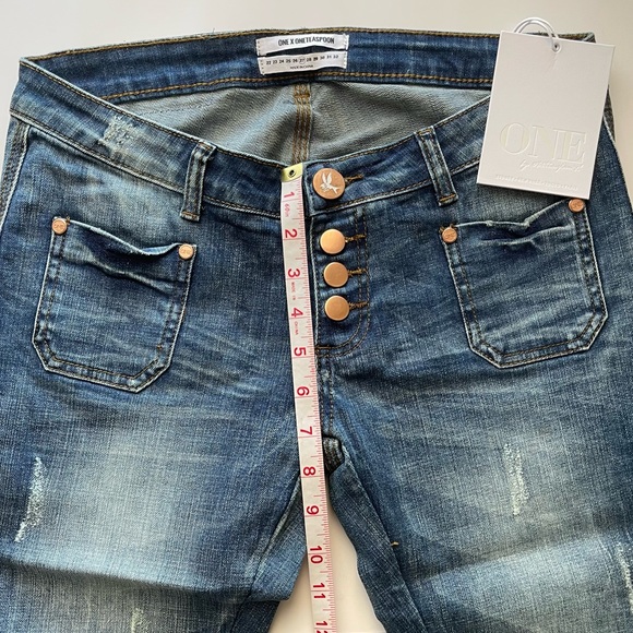 One Teaspoon by revolve skinny low-rise distressed Denim Jeans size 22 & 27 - Picture 10 of 10